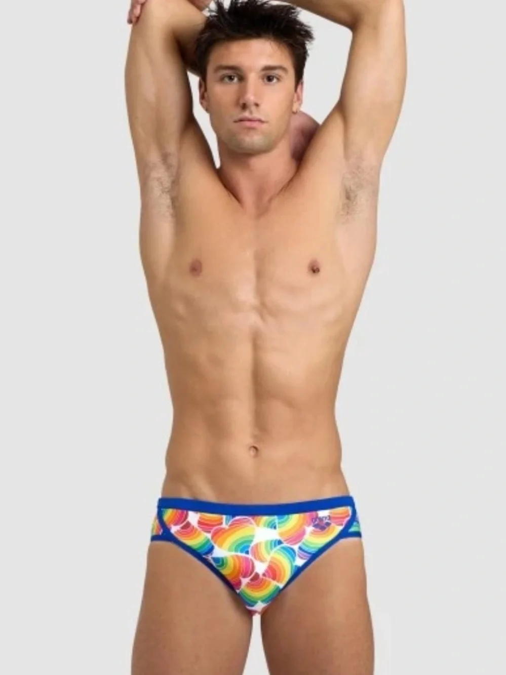 NWT Arena Performance Men's Pride Swim Brief Chlorine Resistant MaxLife USA 24